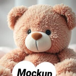 Heartfelt Message: Teddy Bear Mockup
