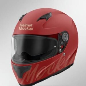 Red Motorcycle Helmet